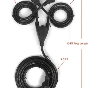 ALTEC Lansing Power Cord Splitter UL Listed 10FT 3 Prong-0