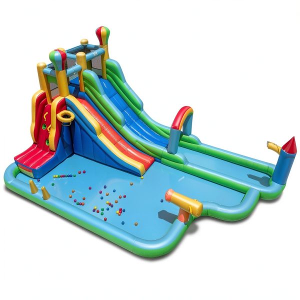 Inflatable Water Park Bouncy Castle Slides Sports Center-1