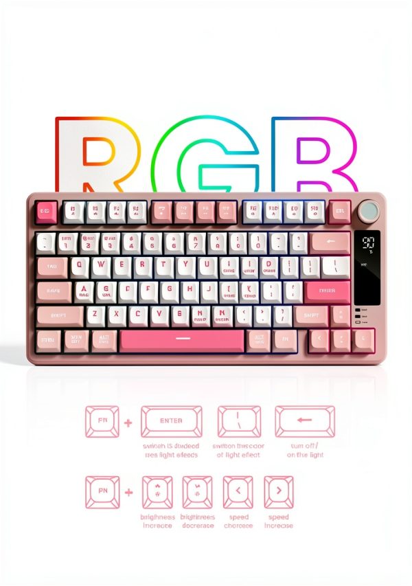 Womier DK75 Wireless Gaming Membrane Keyboard RGB Backlit-4
