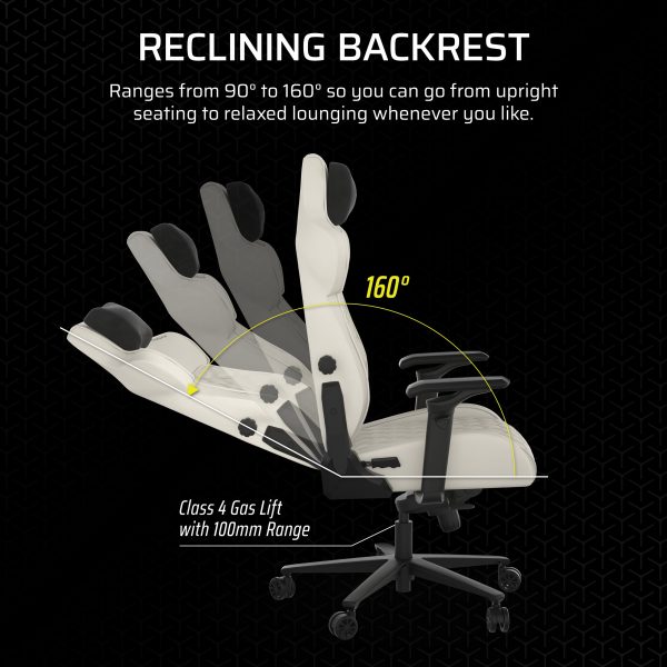 Corsair TC500 LUXE Gaming Chair Frost Fabric Ergonomic-5