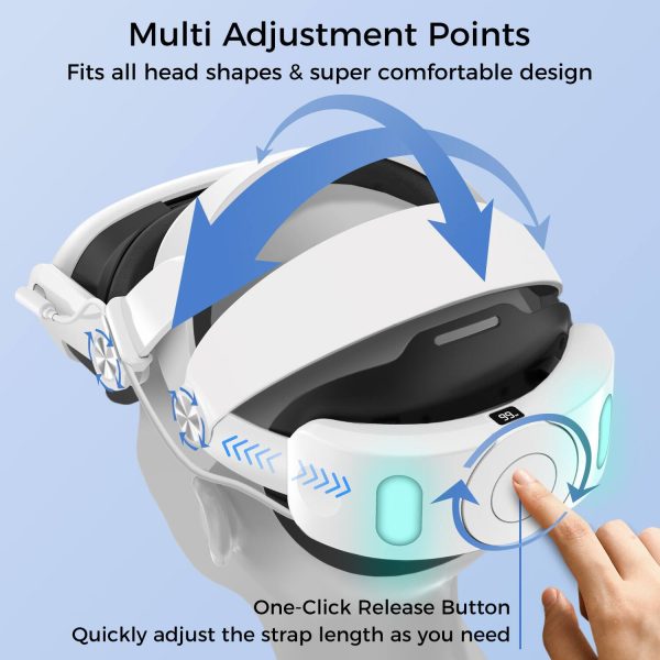 Alpha Digital Meta Quest 2 Head Strap Battery Comfort Adjust-3