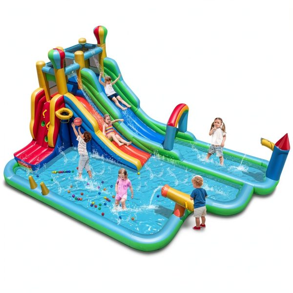 Inflatable Water Park Bouncy Castle Slides Sports Center-8