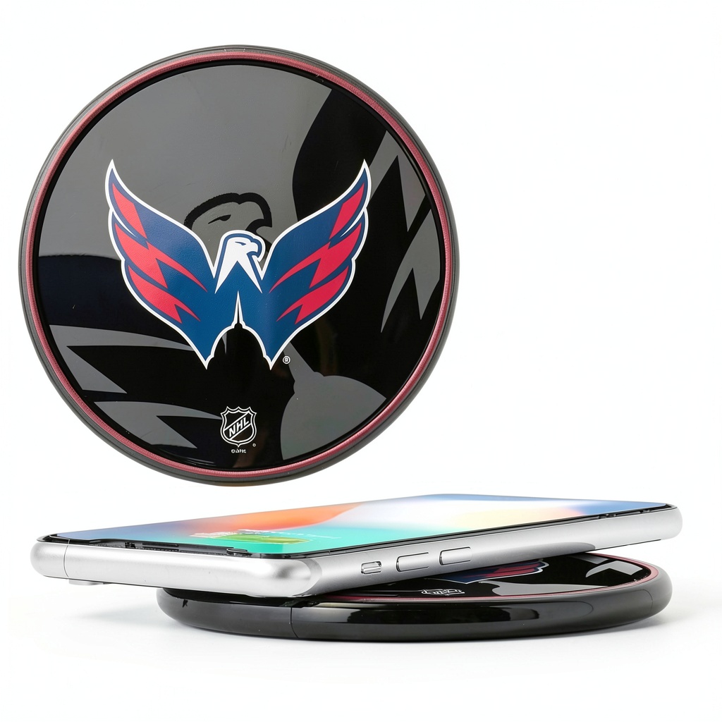 Washington Capitals wireless charger displaying team logo