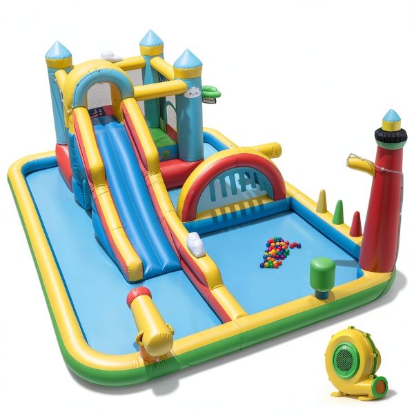 Inflatable Water Slide Bounce House Kids Outdoor Play-9