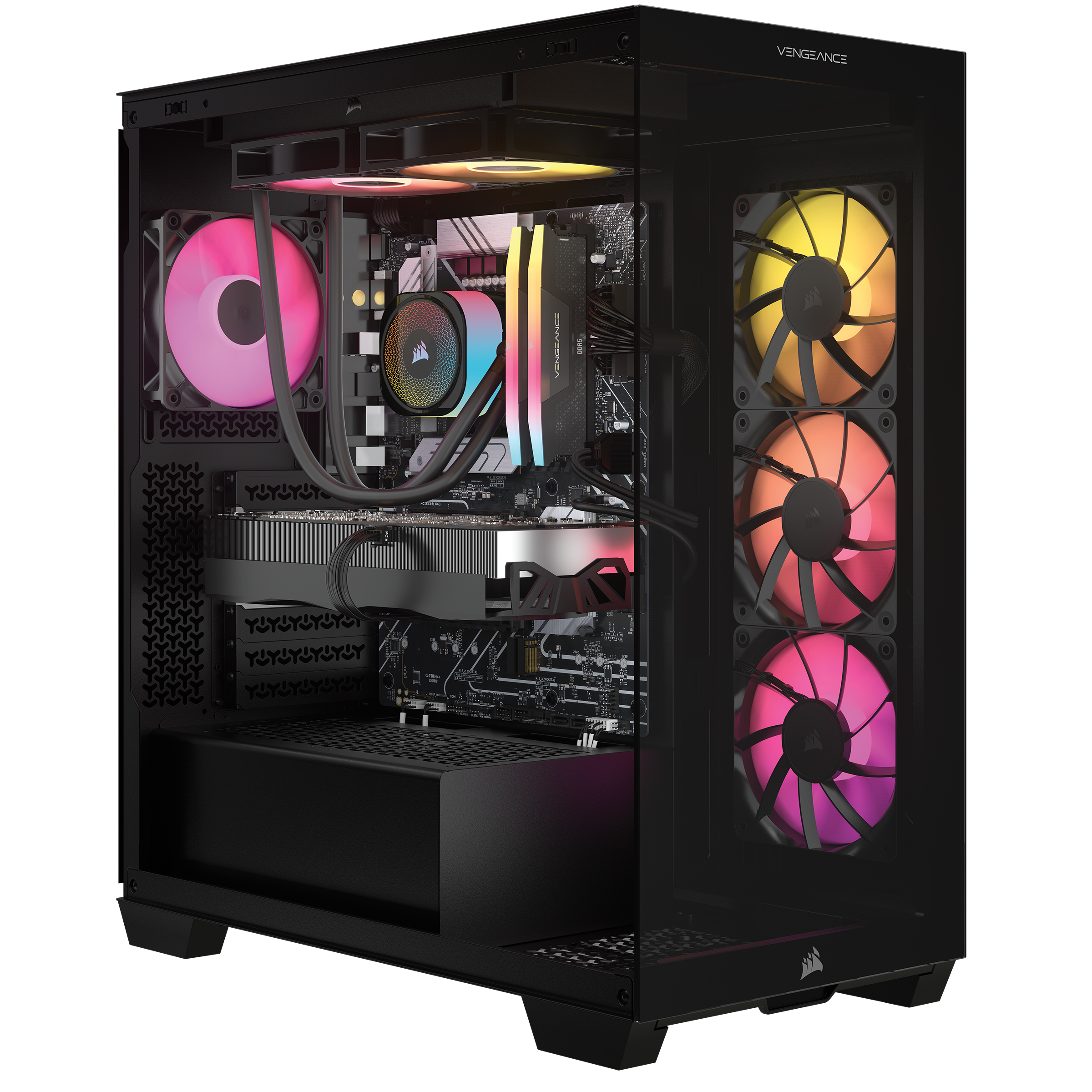 CORSAIR VENGEANCE Gaming Desktop with RGB lighting in a setup