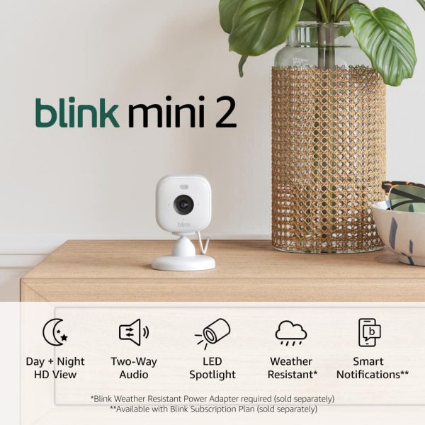 Blink Mini 2 Home Security Pet Camera HD Video Motion-1
