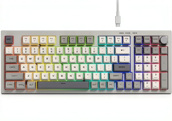 Womier DK98 Retro Gaming Keyboard Membrane RGB Backlight-6