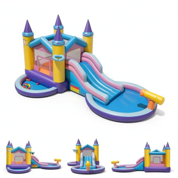 Princess Castle Inflatable Water Park Oxford Cloth Kids Play-2