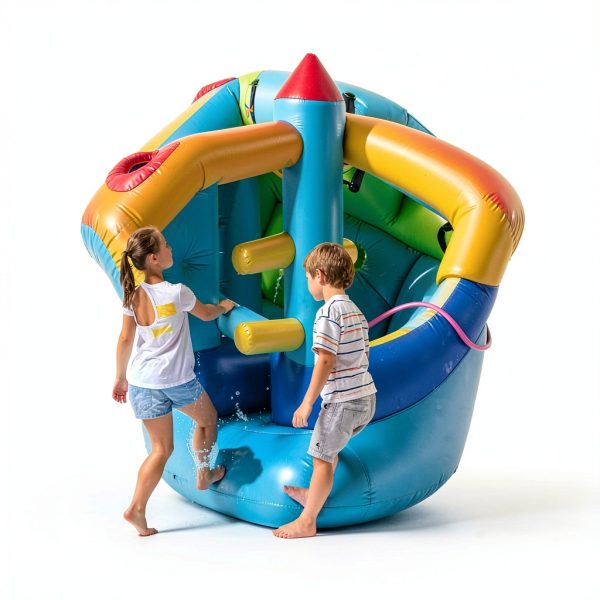 Inflatable Water Park Bounce House with Slides for Kids-4