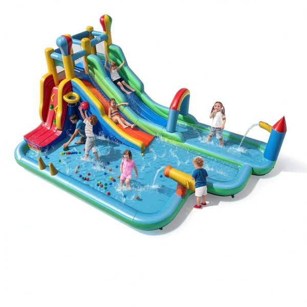 Inflatable Water Park Bouncy Castle Slides Sports Center-3