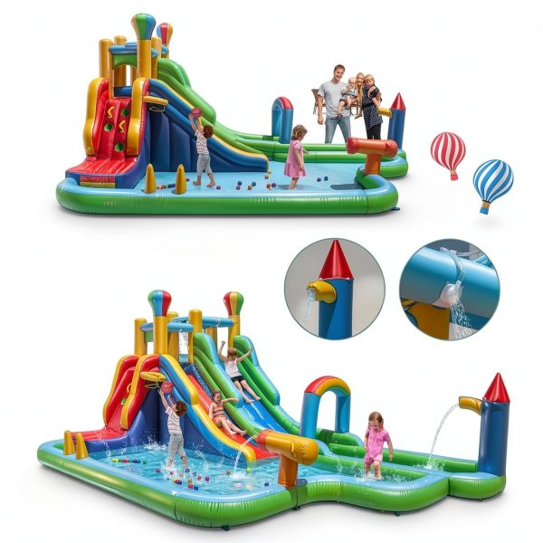 Inflatable Water Park Bouncy Castle Slides Sports Center-7