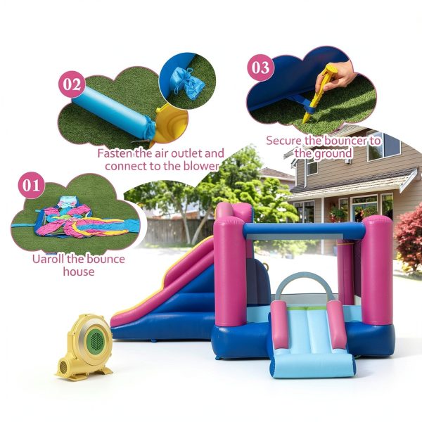 Doughnut Bounce House Inflatable Castle Kids Play Area-5