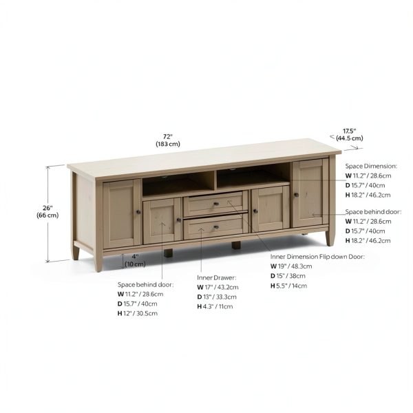 Lennon TV Stand Oak Veneer Mid Century Modern Storage-12