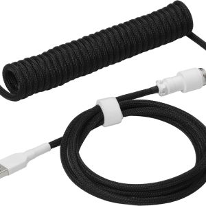 Drop Coiled Keyboard Cables Monochrome Design Durable-0