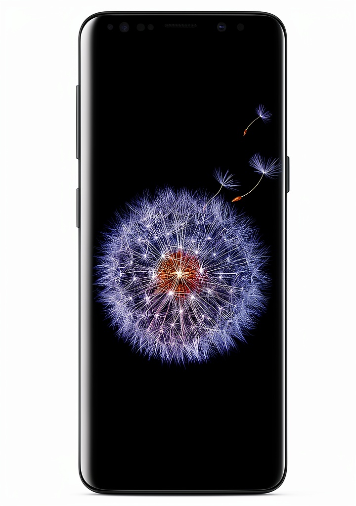 Samsung Galaxy S9 displaying home screen on a table