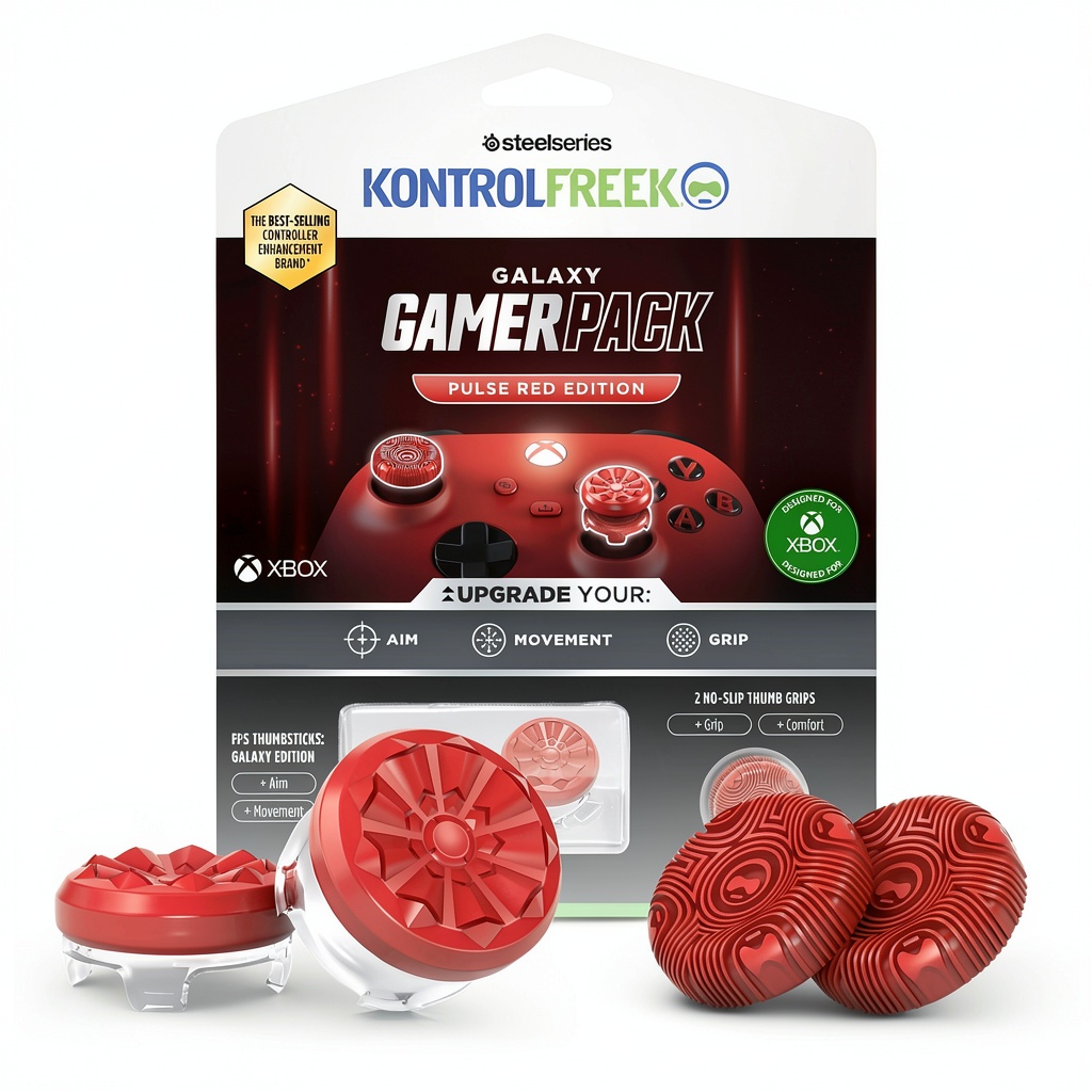 Gamerpack thumb grips installed on an Xbox controller