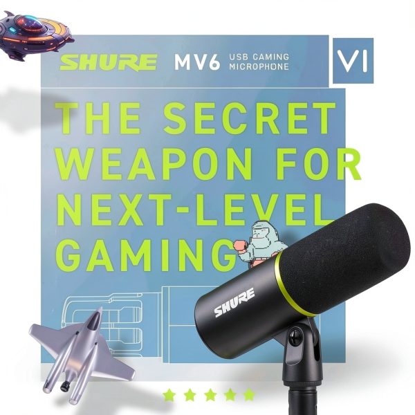 Shure MV6 USB Gaming Microphone Voice Isolation Technology-4