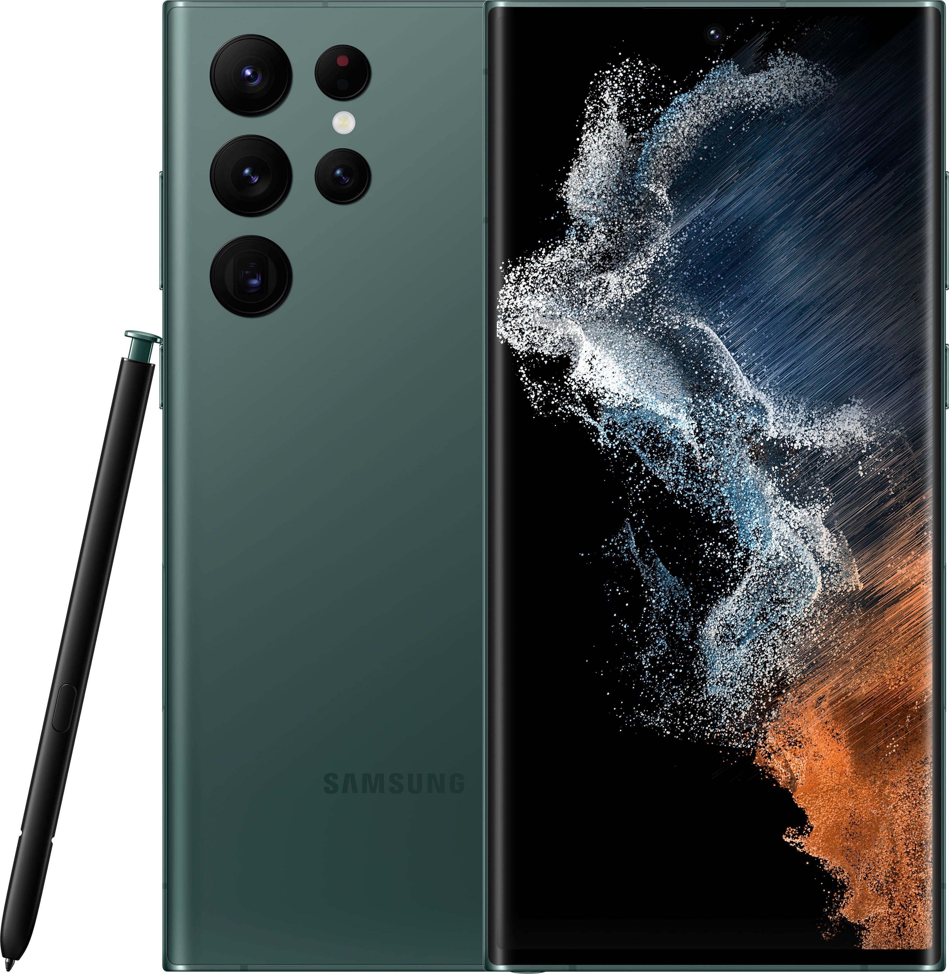 Samsung Galaxy S22 Ultra 5G displaying its vibrant screen and camera array