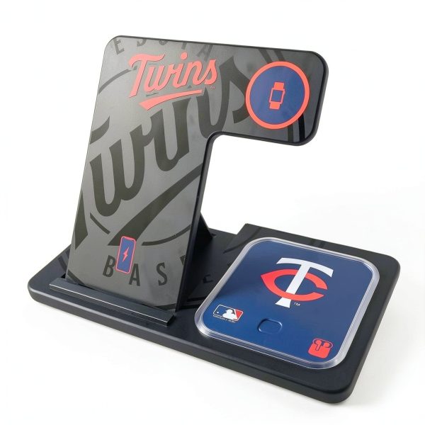 Keyscaper Minnesota Twins 3 in 1 Wireless Charger Qi-0