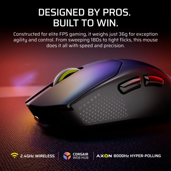 CORSAIR Sabre V2 Pro Wireless FPS Gaming Mouse Black-1