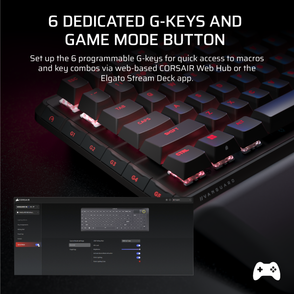 CORSAIR VANGUARD 96 Wireless Mechanical Gaming Keyboard-7