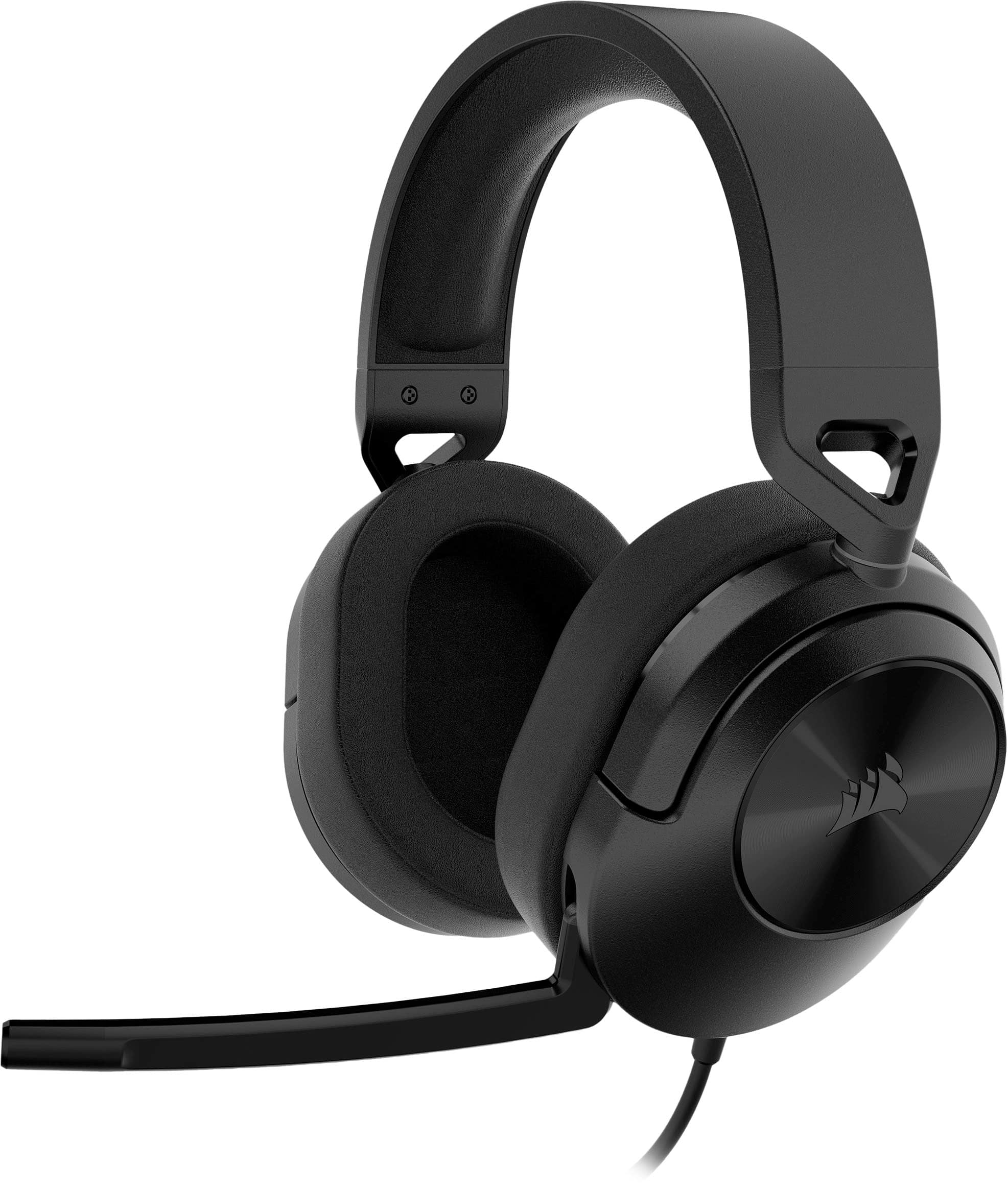 CORSAIR HS55 headset connected to a gaming PC and console