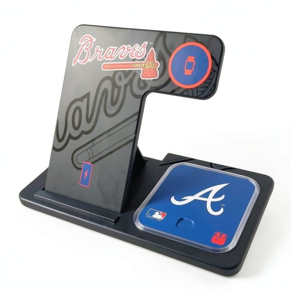 Atlanta Braves 3 in 1 Wireless Charger Keyscaper Qi-0