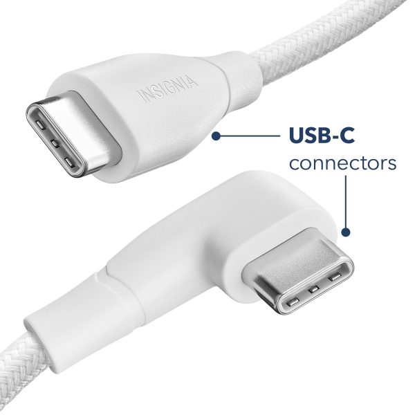 Insignia USB C Charging Cable Right Angle Braided 7ft-6