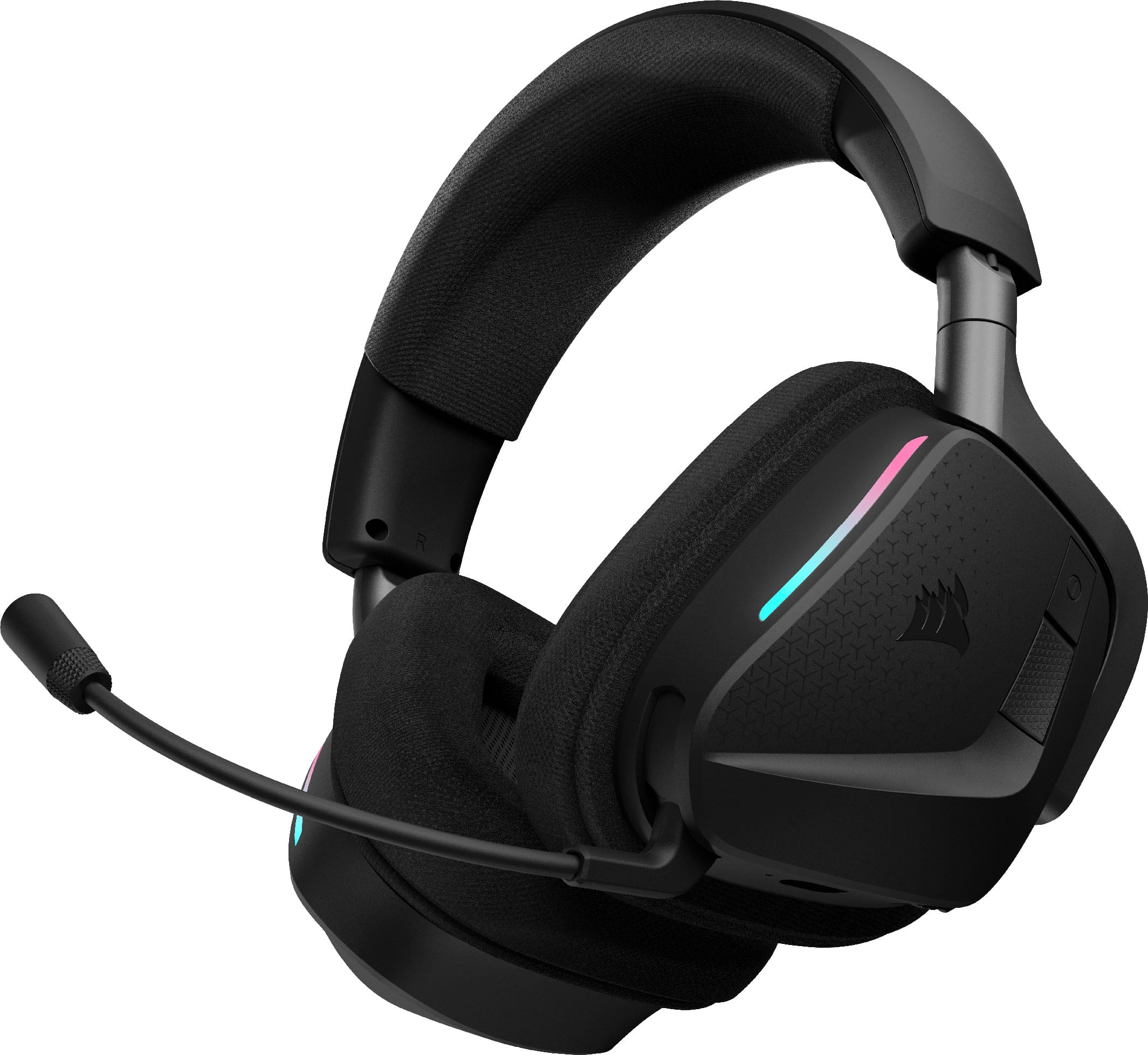 CORSAIR VOID v2 Max Wireless Gaming Headset showing sleek black design and ear cups