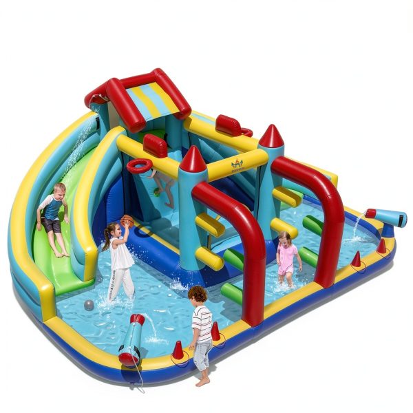 Inflatable Water Park Bounce House with Slides for Kids-1