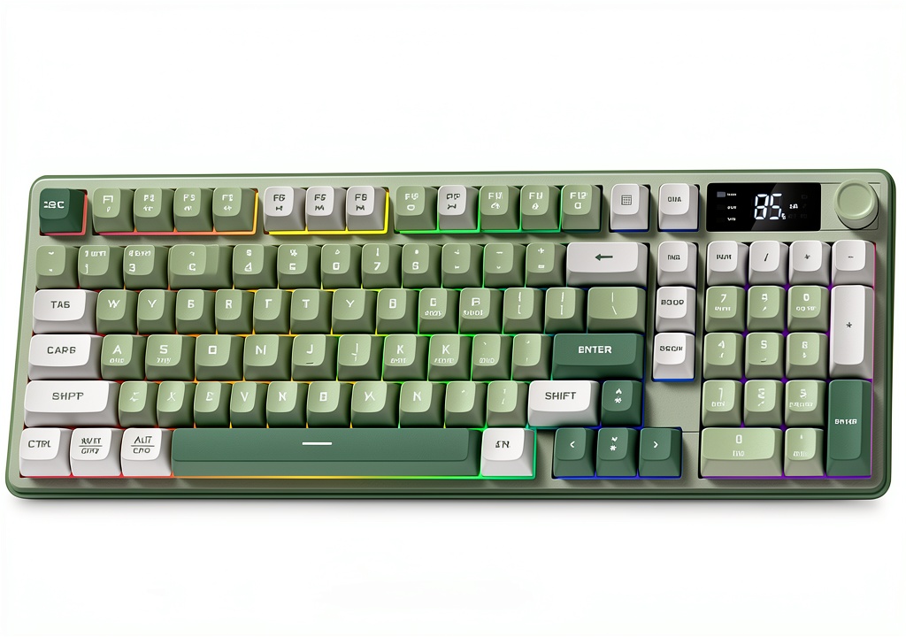 Womier DK98 PRO wireless keyboard in use on a modern desk setup