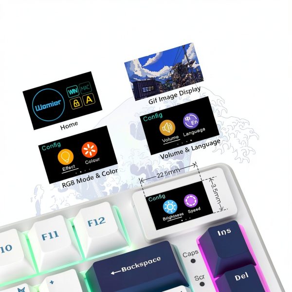 Womier S K80 75% Mechanical Gaming Keyboard Color Display-4
