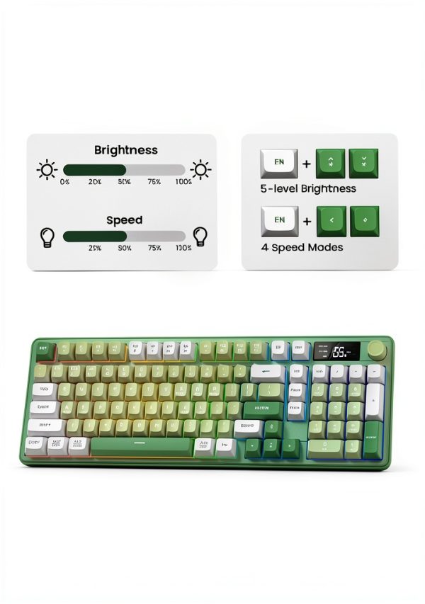 Womier DK98 PRO Wireless Gaming Keyboard Creamy Membrane RGB-1