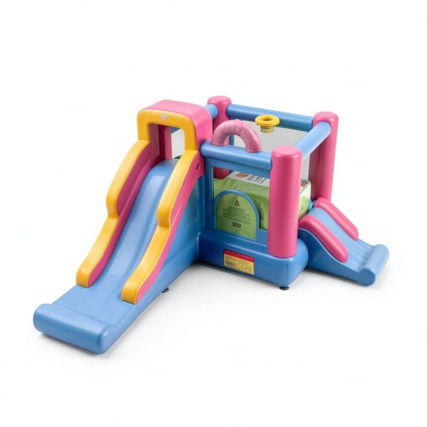 Doughnut Bounce House Inflatable Castle Slides Basketball-7