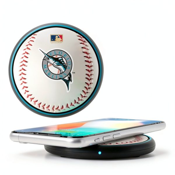 Miami Marlins Wireless Charger Keyscaper Plastic USB Port-0