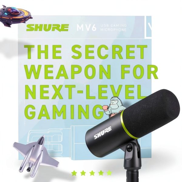 Shure MV6 USB Gaming Microphone Voice Isolation Technology-4
