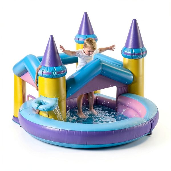 Princess Castle Inflatable Water Park Oxford Cloth Kids-3