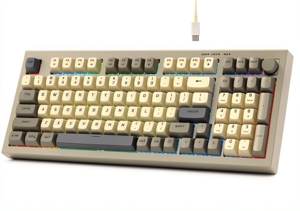 Womier DK98 Retro Gaming Keyboard Membrane RGB Backlight-0