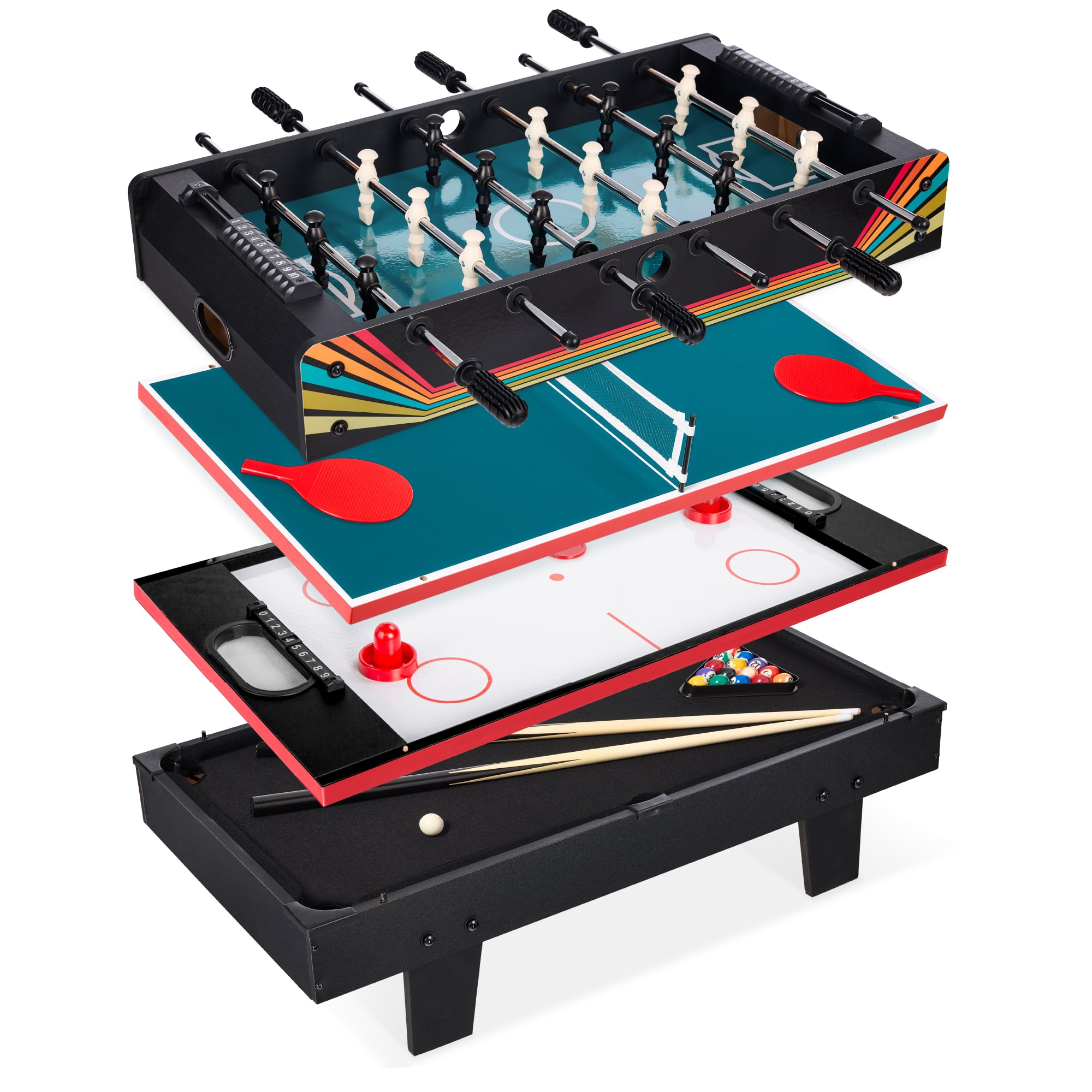 Best Choice 4 in 1 Multi Game Table setup in a family room
