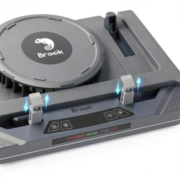 Gaming Laptop Cooling Pad Turbo Fan USB Hub RGB Lighting-4
