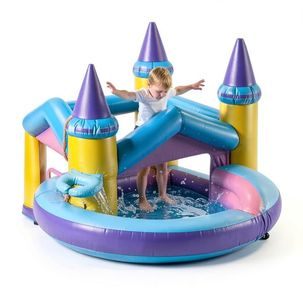 Princess Castle Inflatable Water Park Oxford Cloth Kids Play-4