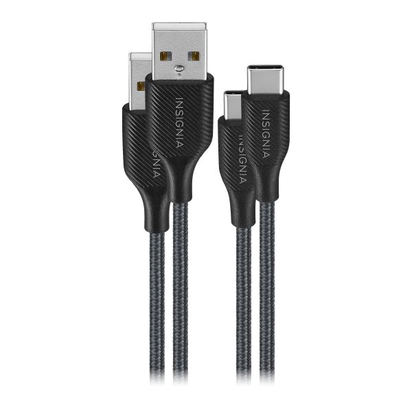 Insignia USB-C to USB-A Cable 4 ft Braided Durable-0