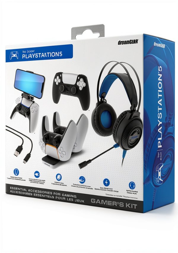 Dreamgear PS5 Gamer Kit Headset Dual Charge Dock Cover-1