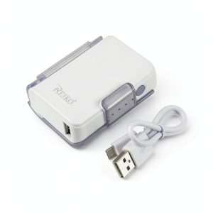 Portable Power Bank 4000mAh External Battery Purple White-0