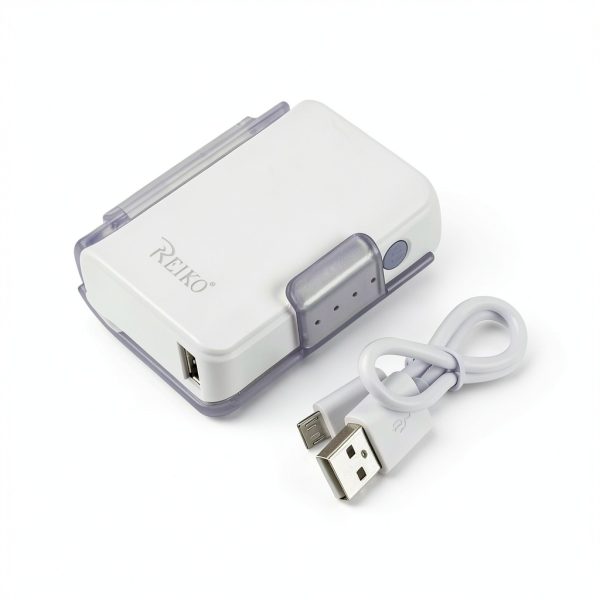 Portable Power Bank 4000mAh External Battery Purple White-0