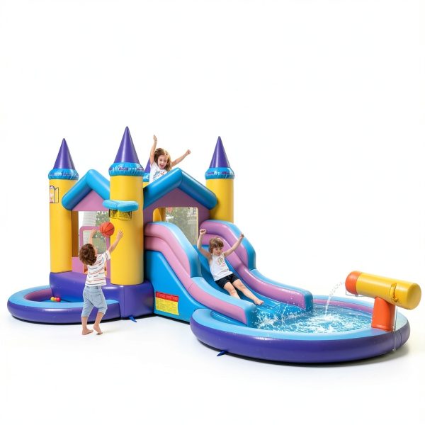 Princess Castle Inflatable Water Park Oxford Cloth Kids Play-1