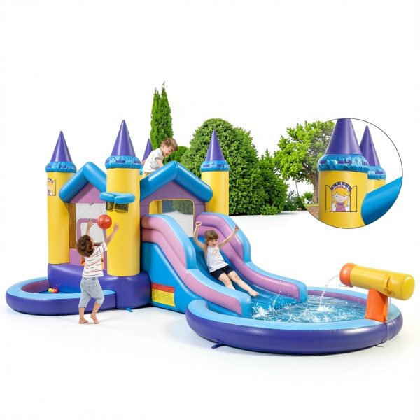 Princess Castle Inflatable Water Park Oxford Cloth Kids-6