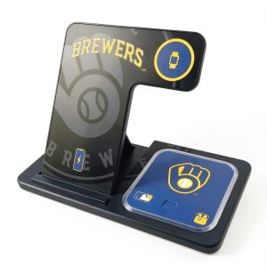Milwaukee Brewers 3 in 1 Wireless Charger Qi Compatible-0