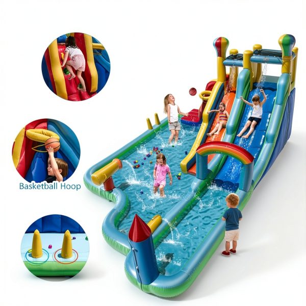Inflatable Water Park Bouncy Castle Slides Sports Center-5