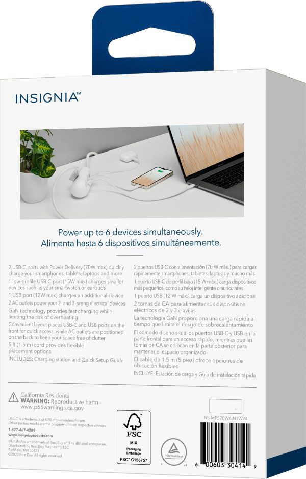 Insignia 6 in 1 Charging Station 70W GaN Technology-11